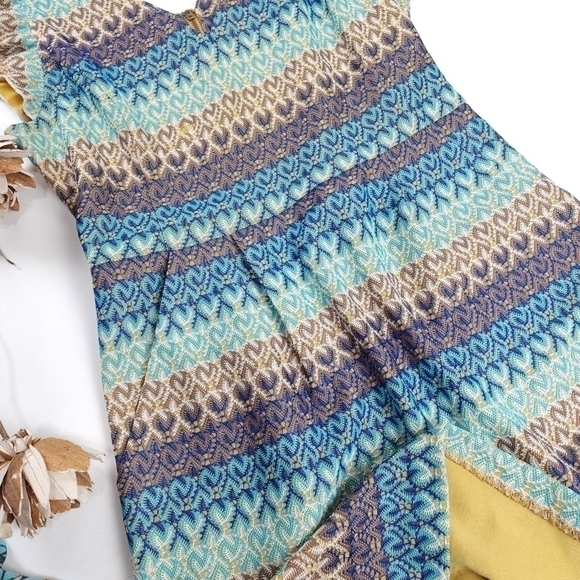 Anthropologie Tabitha Gorgeous Blue Brown Stripe Weave Sz 6 - Picture 5 of 15